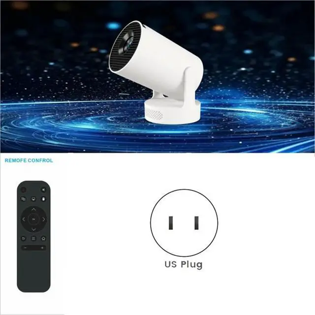 Alt view image 6 of 6 - HY300 Ultra HD 4k LED Video Projector Android11 with 6 BT5.4 1280x720P Home Cinema Projector US Plug