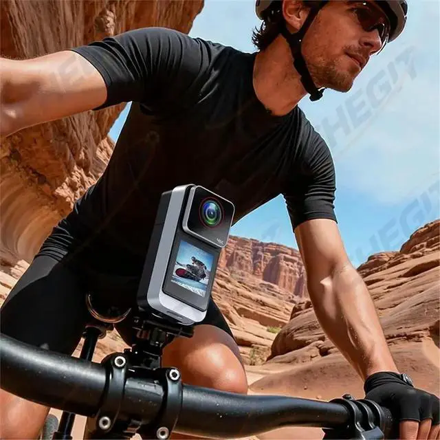 Alt view image 4 of 6 - 4K Action Camera Touch Screen Thumb Camera with Waterproof Case Stabilization Magnetic Motorcycle Bike Bodycam