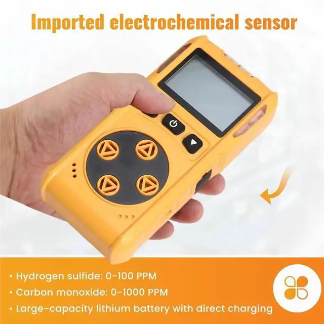 Alt view image 6 of 6 - Applicable to 4-in-1 Gas Detector Carbon Monoxide Oxygen Toxic Hazardous Sewer Limited Space Air Concentration
