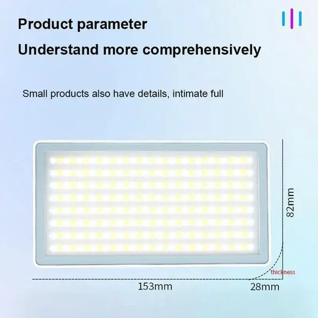Alt view image 5 of 6 - 25W RGB Full-Color Camera Fill Light Outdoor Live Streaming Photography Camera Lighting with 3350mAh