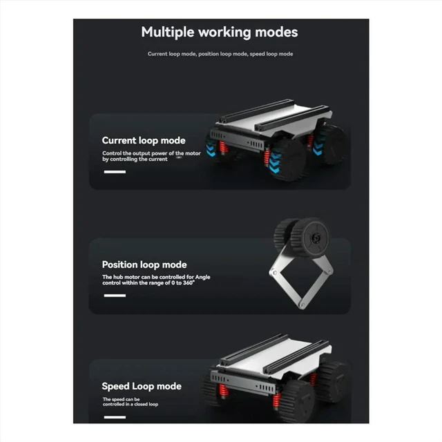 Alt view image 4 of 6 - DDSM315 Direct Drive Servo Motor Low Speed High Torque Low Noise Adjustable Supports RS485 Suspension Installation