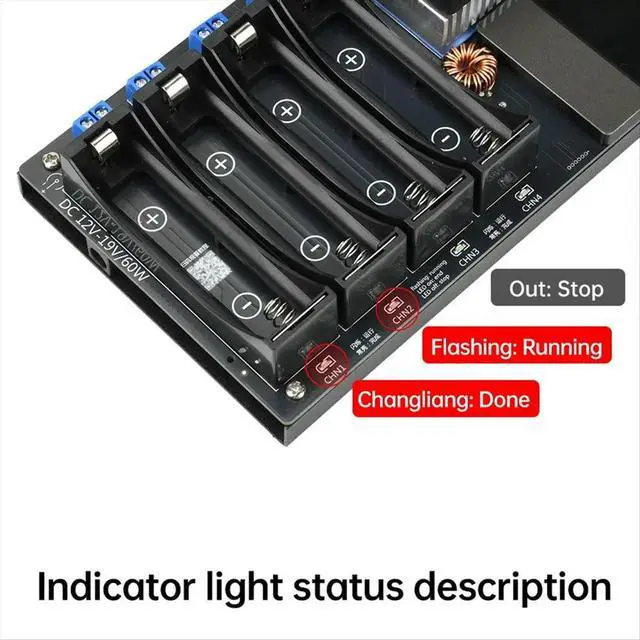 Alt view image 5 of 6 - 8 Channel Capacity Internal Resistance Tester DC 12-19V Automatic Charging&Discharging Module