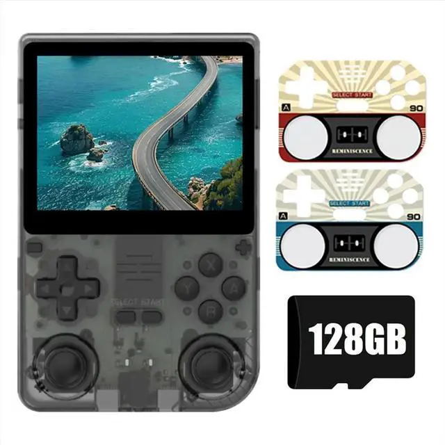 Alt view image 5 of 6 - V20 Retro Video Handheld Game Console 128GB 3.5inch IPS HD Screen A133P Open Source Linux for GBA NDS SFC Simulators A