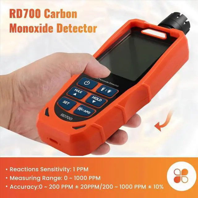 Alt view image 4 of 6 - RD700 CO Meter Carbon Monoxide Detector with High Precision Sensor Professional Gas Analyzer Air Tester