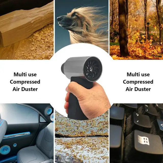 Alt view image 5 of 6 - X20 40MM 110000RPM Turbo Fan 30W Two-Way Fast Charging Violent Fan Leaf Blower Car Wash Turbo Jet Fan Black+Silver