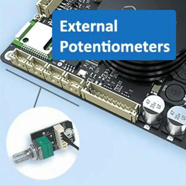 Alt view image 6 of 6 - 2x50 Watt Class D Audio Amplifier Board W Bluetooth 5.0 QCC3034 & ADAU1701 DSP - JAB3+ for Home Speaker DIY