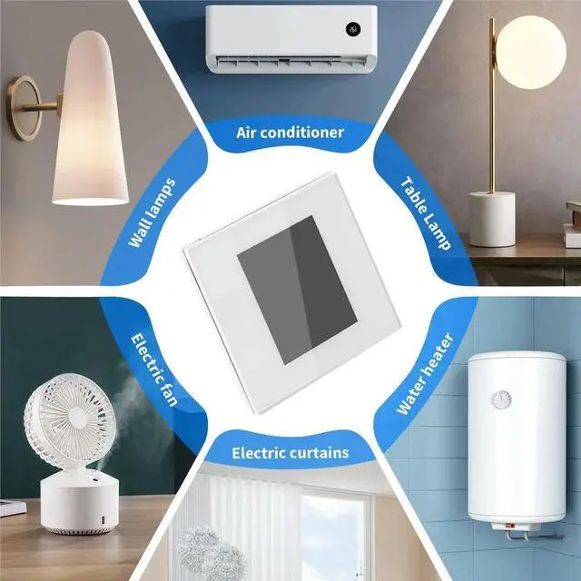 Alt view image 4 of 6 - Home Automation 5 Models in 1 LCD Switch Home with Power Consumption LCD Display Switch White