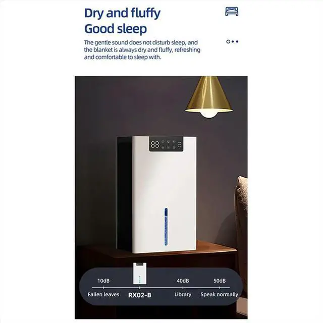 Alt view image 6 of 6 - uyuy Household Dehumidifier Dryer Moistureproof 2.4L WaterTank Water Full Stop Indoor Purification Air Dryer Dehumidifier(US)