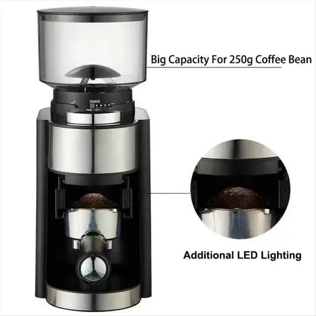 Alt view image 4 of 6 - ElectricGrinder Coffee Bean Grinder Coffee Bean Grinding Household CoffeeMachine Pulverizer Commercial CoffeeMaker(EU),A