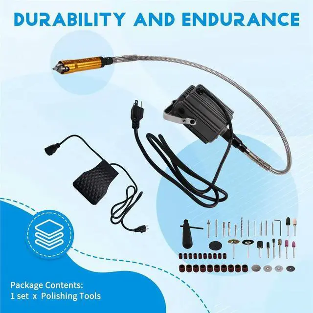 Alt view image 5 of 6 - Hanging Flexshaft Mill 780W Electric Jewelry Grinding Polishing Tools Stepless Speed Stone Wood Sanding Pen Kit US Plug