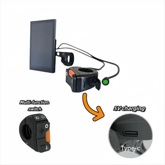 Alt view image 4 of 6 - For BAFANG Electric Assisted Bicycle Parts Central Motor DPC188 Display G340 G320 BBSHD BBS0102B UART Prot