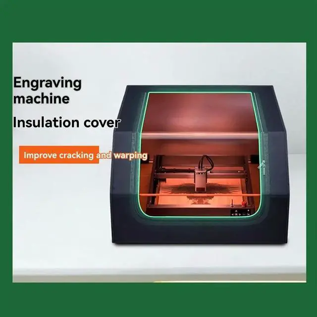 Alt view image 6 of 6 - Engraver Protective Cover Fireproof Dustproof Noise-Reducing Enclosure with Ventilation for Safe Engraver Cutting