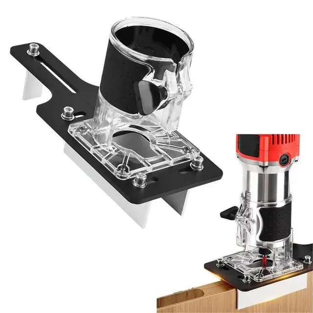Alt view image 4 of 6 - 2 in 1 Automatic Slotted Trimming Machine 65mm Fastener Slotted Mold Adjustable Depth & Angle Manual Woodworking Tool