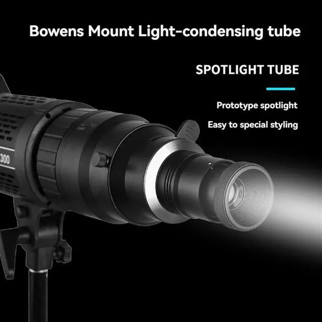 Alt view image 2 of 6 - Photograph Flash Snoot Conical Lens Video Photo Studio Light Kit with Optical Spotlight Lens Gobos Flash Light Fittings