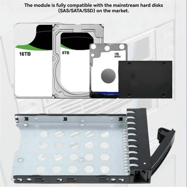 Alt view image 2 of 6 - Hot Swappable Hard Disk Cage. Chassis 2 Optical Drive Expansion 3 3.5-Inch HDD with Backplane with Fan