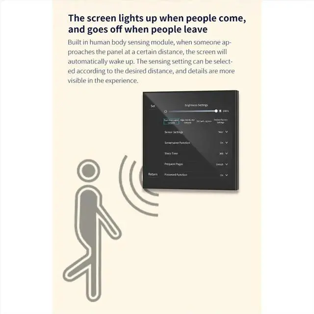 Main image of Switch with Built-in Offline Voice, Infrared, 4-Inch Screen,for Tuya-Zigbee, Energy-Saving Multi-Function Control