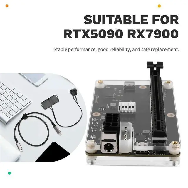 Alt view image 5 of 6 - USB4 for Thunderbolt 4 /3 GPU Dock for RTX5090 RX7900 for Extrernal PCIe Graphics Card to Laptop Notebook for Win10/11