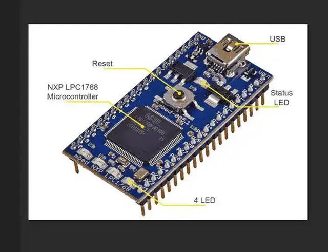Alt view image 4 of 6 - LPC1768 OM11043 mbed Demo Board Cortex-M3 Development board