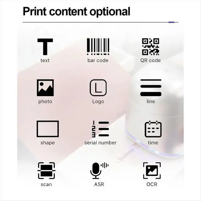 Alt view image 4 of 6 - Handheld Color Printer Mini Ink Print Custom Content Temporary Tattoo Inkjet Printer