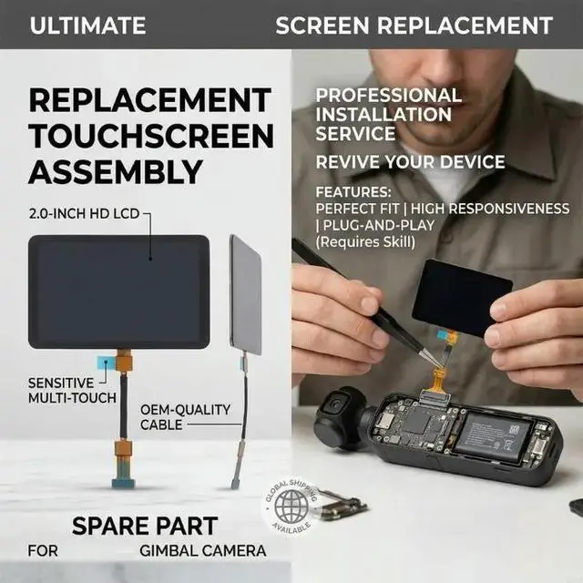 Alt view image 4 of 6 - Precise Engineered Touch Screens For Pocket 3 Camera LCD Touch Panel Seamlessly Compatibility And Smooth Operation