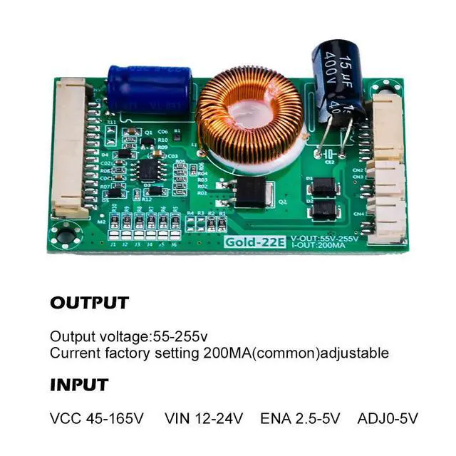Alt view image 3 of 6 - 22-60 inch LED LCD TV backlight constant current booster board 55-255V output constant current board TV backlight driver board