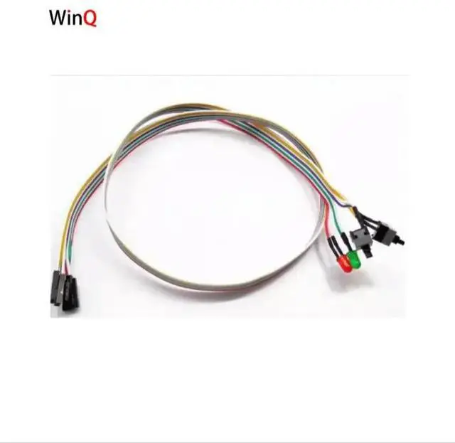 Main image of Desktop computer power switch button, restart cable with LED indicator light, chassis startup cable, external power