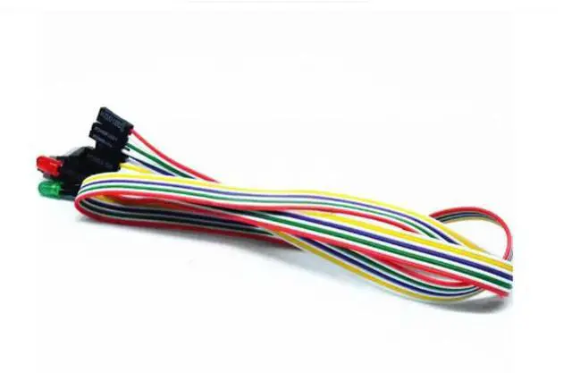 Alt view image 2 of 4 - Desktop computer power switch button, restart cable with LED indicator light, chassis startup cable, external power