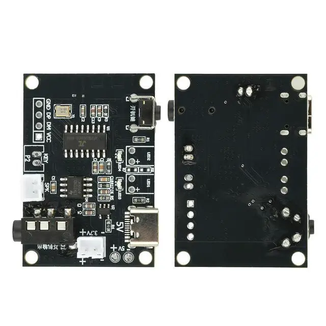Alt view image 2 of 6 - DC 3.7V-5V 5W Mono Bluetooth Amplifier Board Mini Speaker Module, Type C Interface compatible with 2-4 impedance speakers