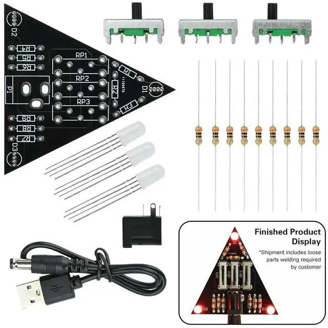 Main image of DC 5V RGB Dimmable LED DIY Soldering Practice Kit Soldering Practice Electronic Experiment Kit DIY Hobbyist DC 5.5*2.1mm
