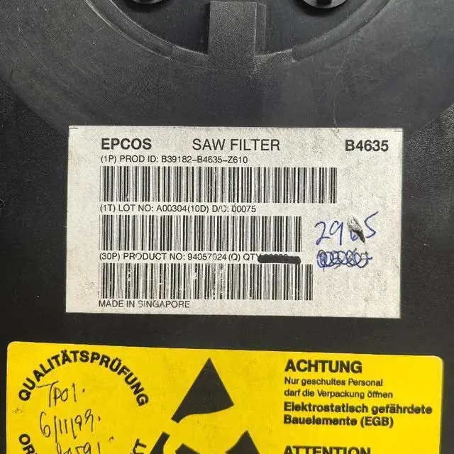 Main image of B39182-B4635-Z610 B4635 SAW FILTER 1842.5MHZ 1842MHZ FILTRE CMS SAW RF RX DCS1800