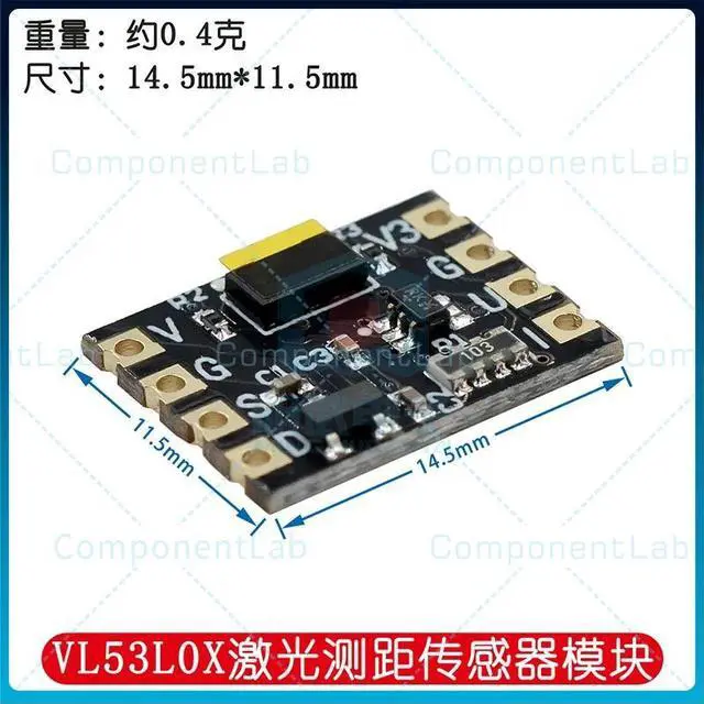 Main image of 2pcs VL53L0X laser Time of Flight (ToF) distance measurement sensor module VL53L0CXV0DH