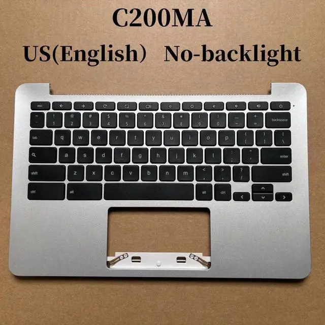Main image of 100%US English For C200 C200MA Laptop keyboard Palmrest Assembly Upper case cover No-backlight 90NB05M1