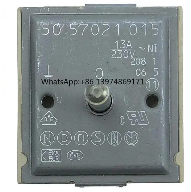Main image of 50.57021.015 EGO Single Energy Regulator Stove/Cooktop Control Switch Electric Range Infinite Switch Compatible 50.57021.010