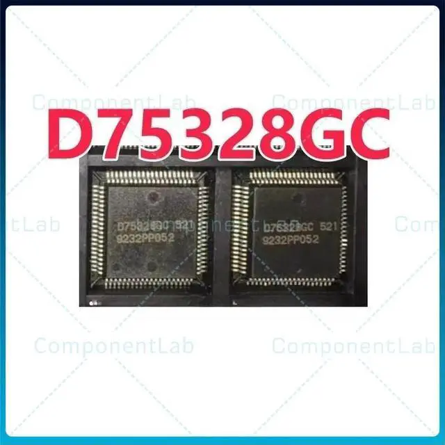 Main image of 2pcs Authentic D75328GC UPD75328GC SMT Package QFP Microcontroller Chip