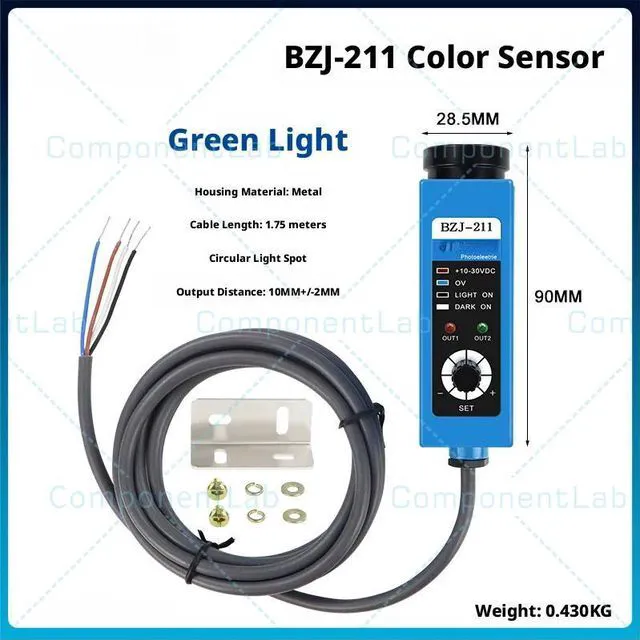Main image of BZJ211 Color Mark Sensor Bagmaking Machine Photoelectric Eye Deviation Correction Color Tracking Photoelectric Switch