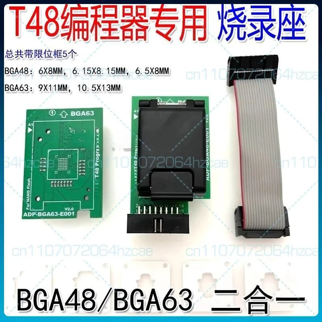 Main image of For XGecu T48 programmer dedicated BGA48 BGA63 adapter read and write burner holder, 2-in-1