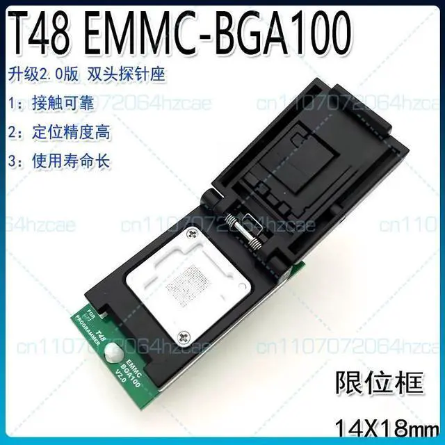 Main image of For XGecu T48 programmer, dedicated EMMC chip BGA100 high speed, read and write burner, adapter