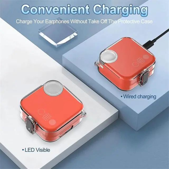Alt view image 3 of 3 - HOT Headphone Case Cover for CMF Buds,Hard PC Shell Clear Protective Earbuds Case for CMF Buds,Headphones Case with Lanyard