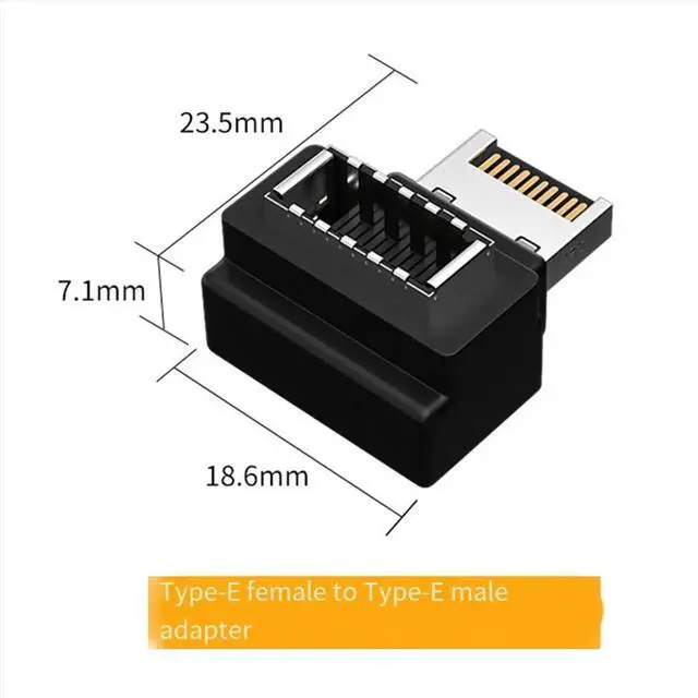 Main image of USB 3.1 Front Panel Header USB Type-E to USB Type-A Cable Adapter Connector Type E Female to USB A Male Connector