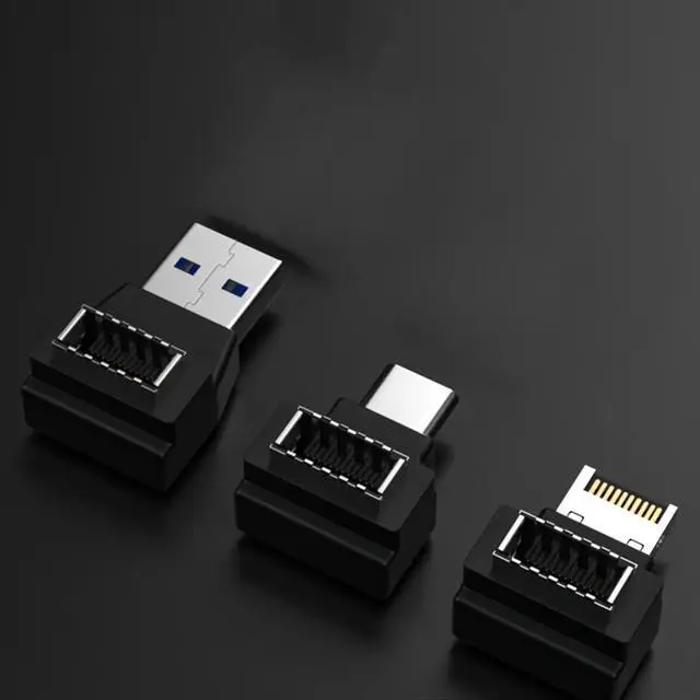 Alt view image 3 of 3 - USB 3.1 Front Panel Header USB Type-E to USB Type-A Cable Adapter Connector Type E Female to USB A Male Connector