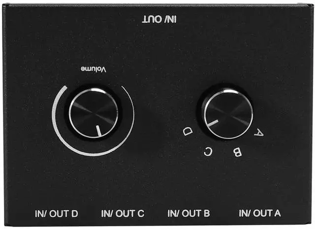 Main image of 4 Port Audio Switch, 3.5Mm Audio Switcher, Stereo AUX Audio Selector, 4 Input 1Output/1Input 4 Output Audio Switcher Box