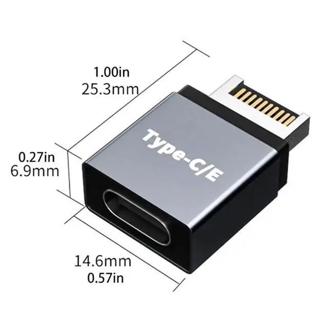 Alt view image 3 of 3 - USB 3.1 Type C Male To Type C/E Female Motherboard Expansion Cable Connector Computers Accessories