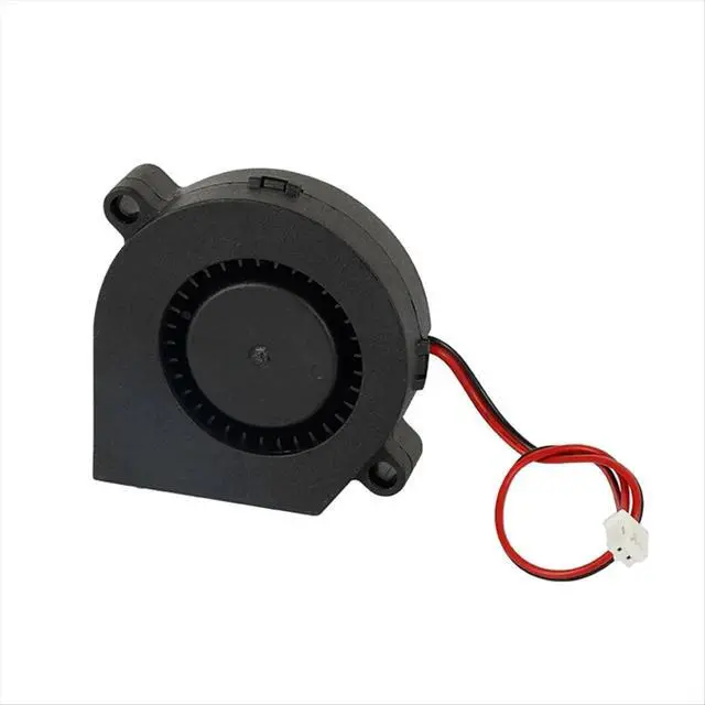 Alt view image 3 of 3 - 3D Printer Cooling Fan 12V, 5015 Turbo Blower, 2-Pin Connector High Rotational Speed Low Noise Cooler