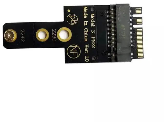 Alt view image 3 of 3 - M.2 Network Card A+E KEY Bit to 2242 NVME Hard Drive M.2 NGFF SSD Adapter Card