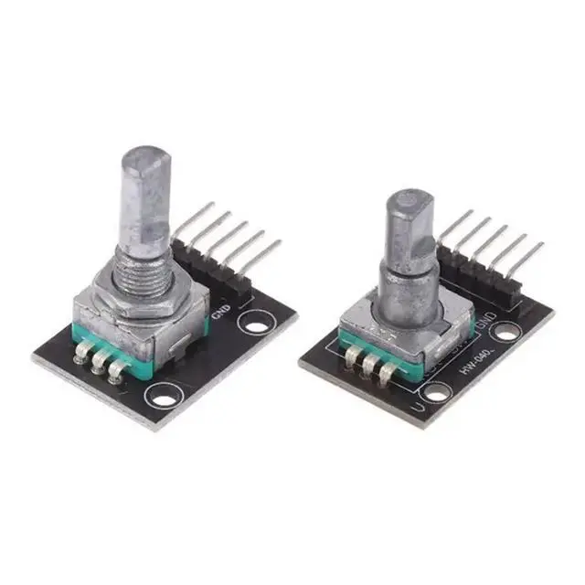 Alt view image 3 of 3 - 2PCS for Micro Controller Use Adjustable Encoder Module KY-040 Rotary Encoder Module with 15x16.5 mm with Knobs