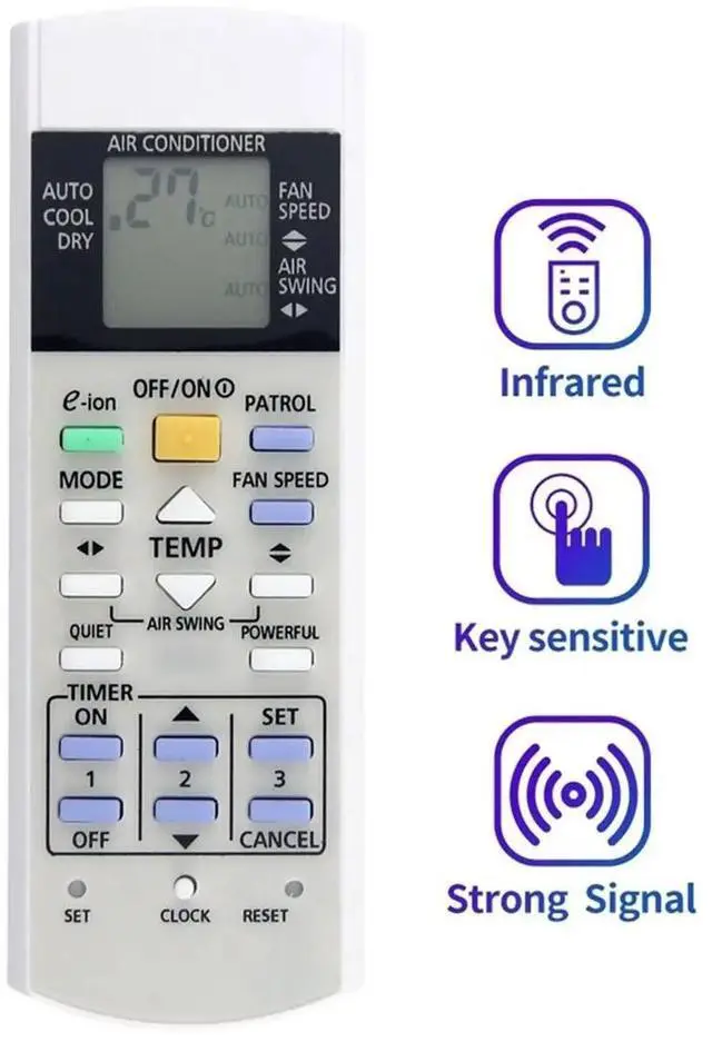 Main image of Replace Remote Control for Air Conditioner for National A75C2821 A75C2823 RM-8023Y A75C3058 A75C3155 A75C3289