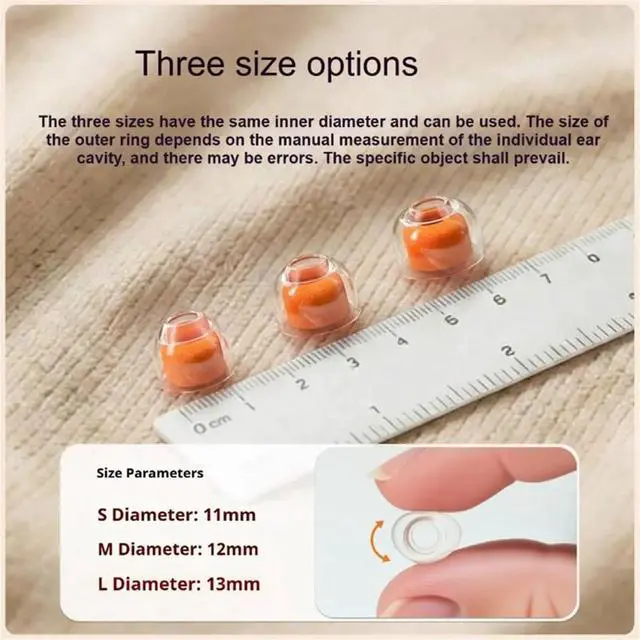 Alt view image 2 of 3 - 2PCS Liquid Silicone Sponge Ear Tips Ear Tips Replacement Better Noise Cancel for 1000XM6 XM5 XM4 Ear Plugs 11mm