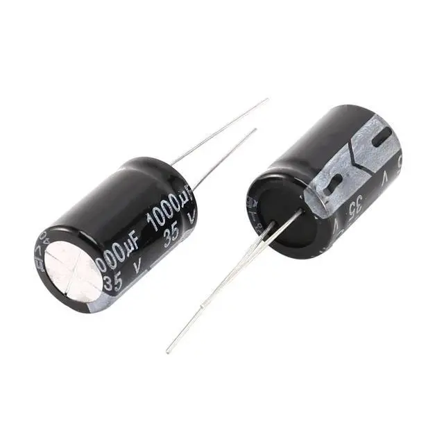 Alt view image 3 of 3 - 10 Pcs 1000uF 35V Radial Aluminum Electrolytic Capacitors 13mm x 21 mm