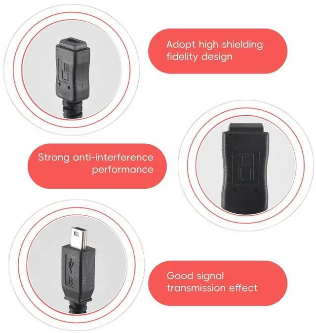 Main image of 1.5m Mini USB B 5pin Male To Female Extension Cable Cord Adapter Black