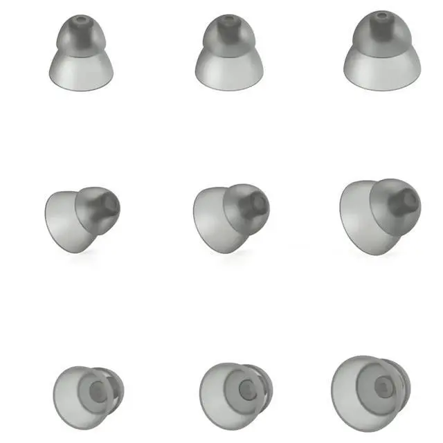 Alt view image 2 of 3 - Hearing Aid Dome - Double-Walled Dome for Resound RIC and Open-Back Hearing Aid Earpieces, 9-Piece Plastic Case Set.